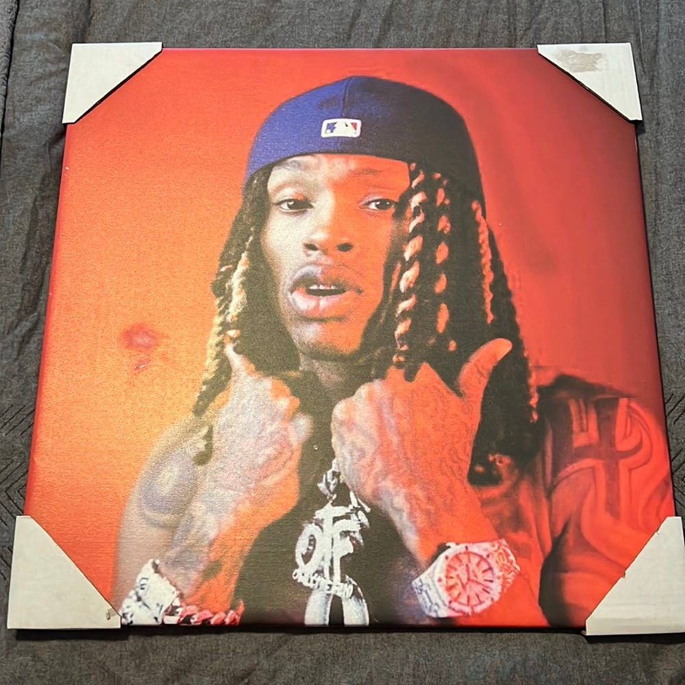 new canvas painting of KING VON cardboard still on with wood frame